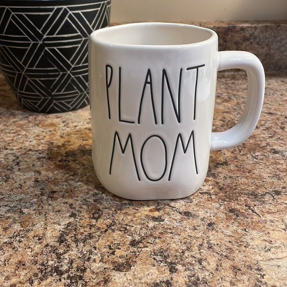 Rae Dunn Plant Mom White with Cactus Icon Double Sided Mug - Picture 2 of 3